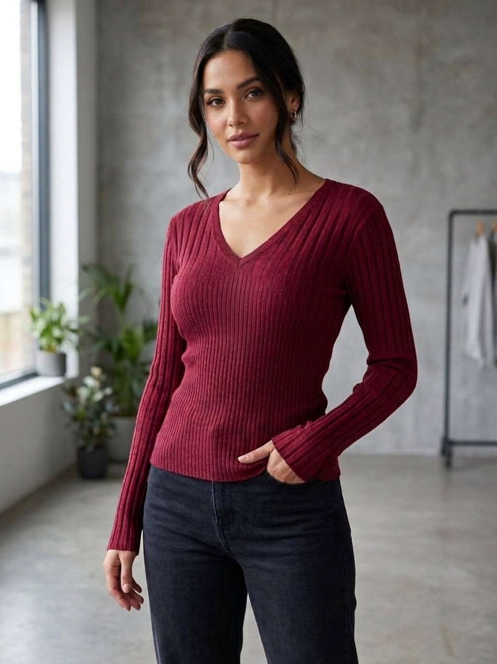 Threadbare sweater burgundy size 12